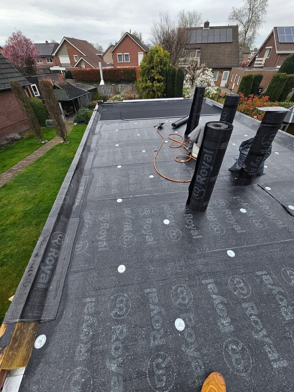 Nieuwe bitumen dakopbouw